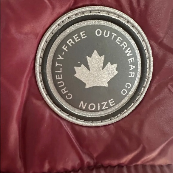 Women’s Noize Burgundy Quilted Zip Up Puffer Jacket Coat 2XL - Picture 2 of 8